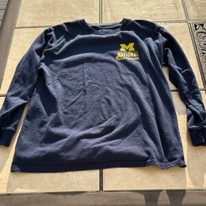 University of Michigan 2023 National Champions long sleeve cotton shirt